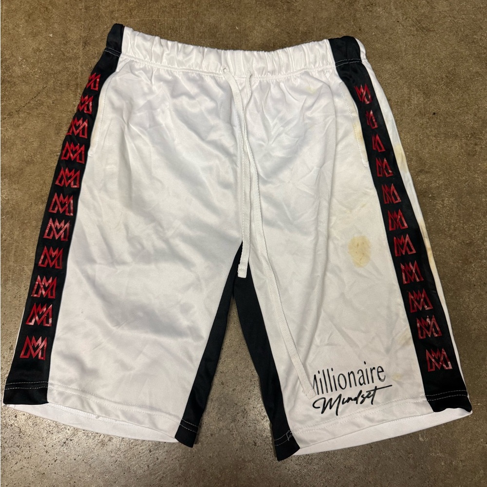 White and Black Men Shorts size XL Millionaire mindset